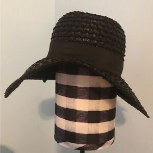 Black Woven Sun Hat